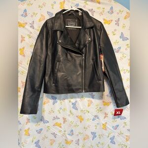 Levi’s Women’s Faux Leather Moto Jacket Black XL NWT